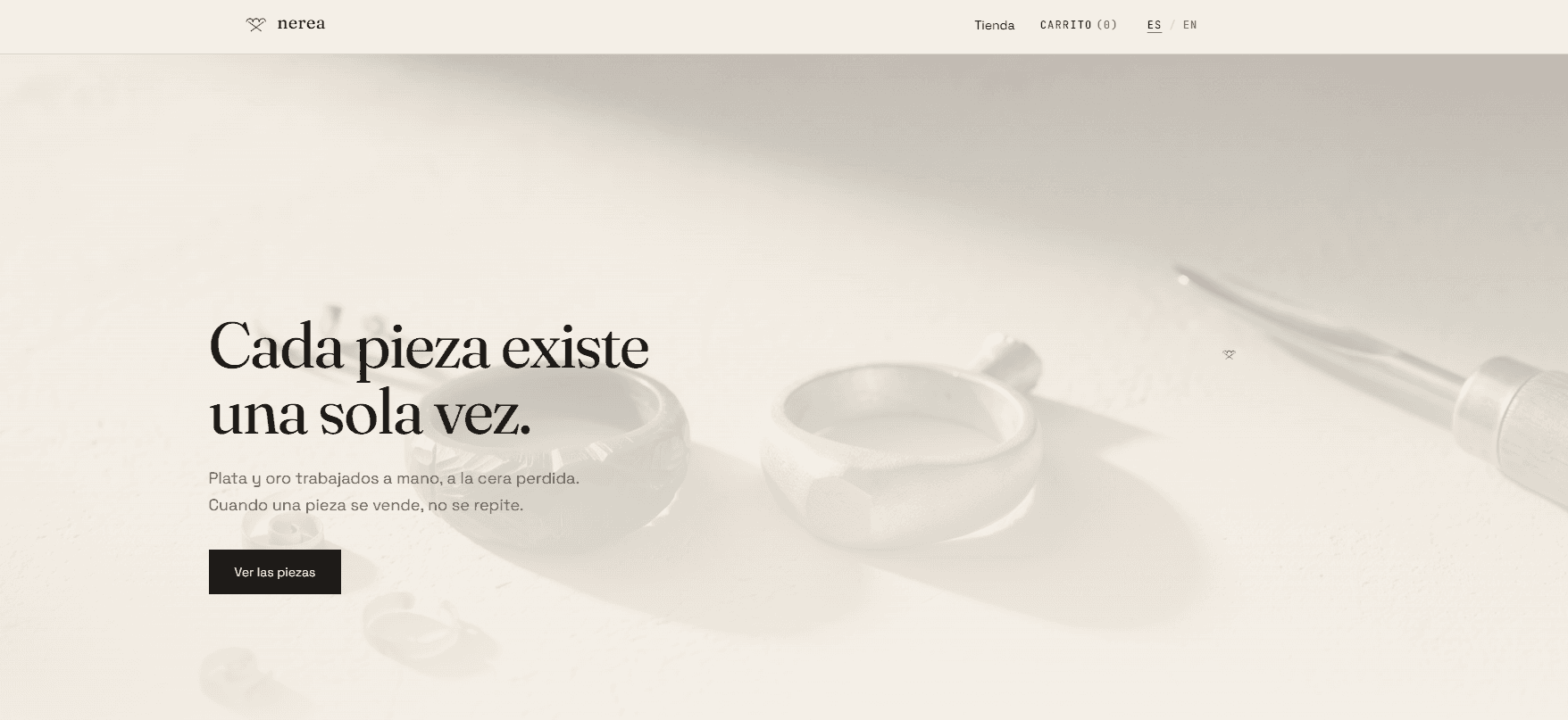 Nerea Jewelry project screenshot
